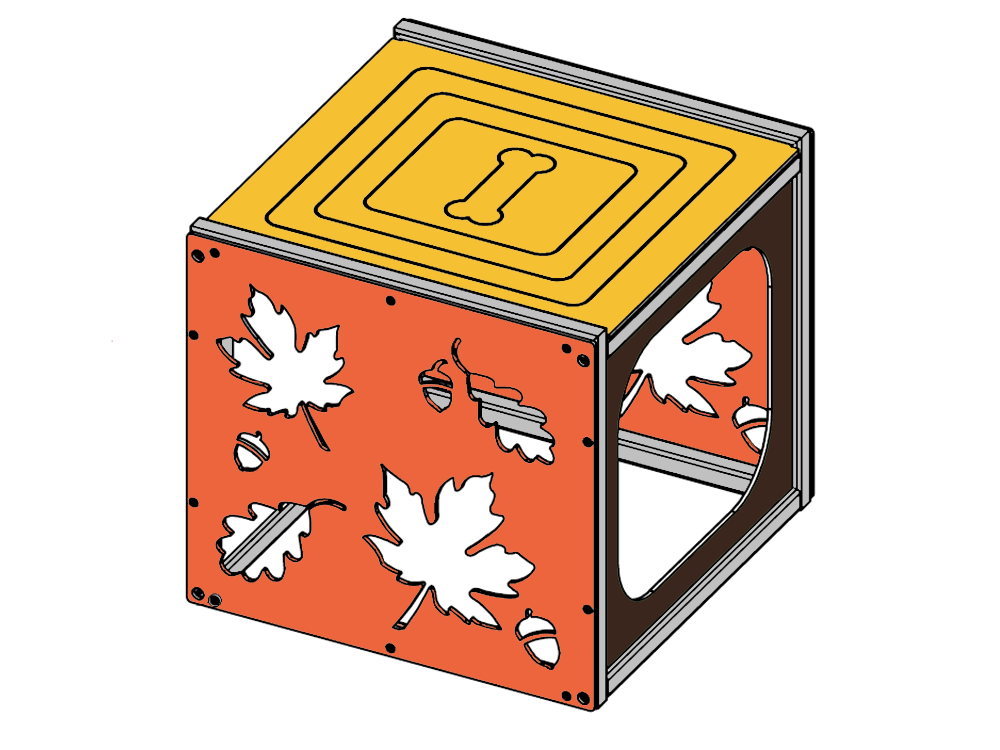 Fall Leaves Cube